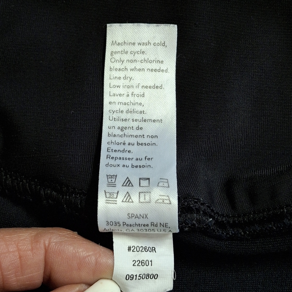 SPANX The Perfect Cropped Flare Black Ponte Pants 20260R   Women Size Large - Picture 16 of 16